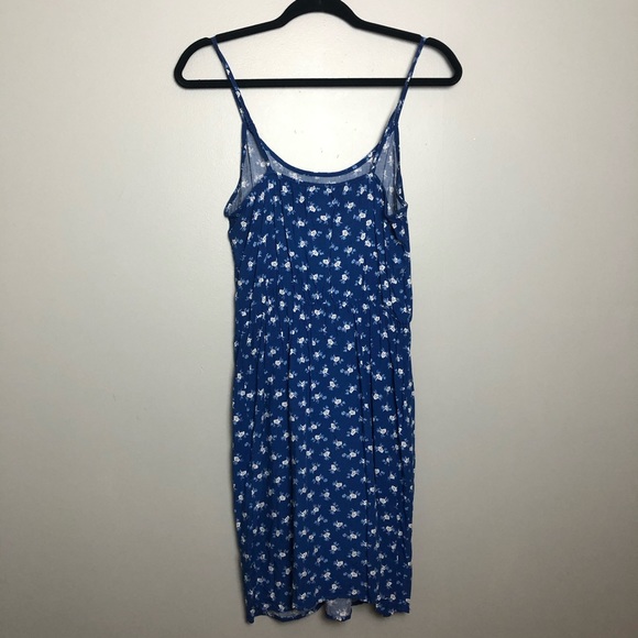 Old Navy blue floral summer dress Sz m - Picture 3 of 5